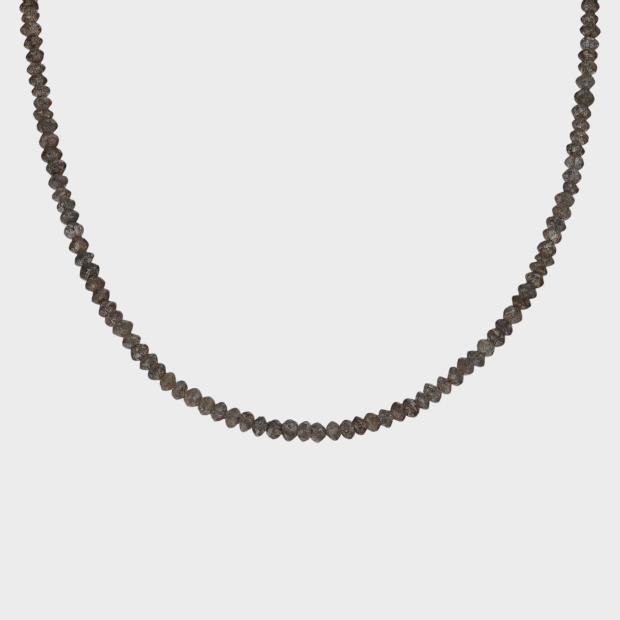 Colier 4,48 grame din diamante light brown(brute), inchizatoare metalica