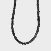 Colier 6,90 grame din diamante negre(brute), inchizatoare aur alb 18k
