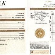 Diamant natural 0,40 ct., G, VS1, certificare GIA