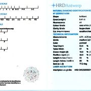 Diamant natural 0,41 ct., G, LC, certificare HRD Antwerp
