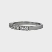 Inel din aur alb 14k cu diamante, 2,86 grame