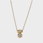 Pandantiv din aur galben 14k, cu briliant 0,08 ct.